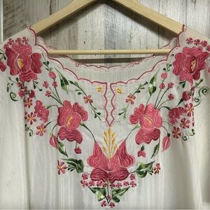 Floral Embroidered Swim Coverup